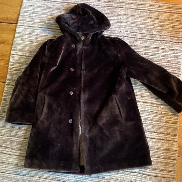 Hooded Weather Resistant Reversible Faux Fur Coat - Picture 1 of 10